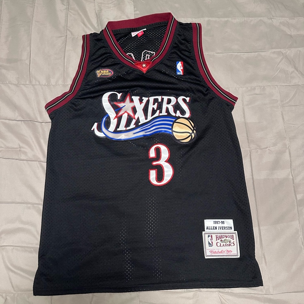 Authentic Retro Iverson NBA Sixers Basketball Jersey
